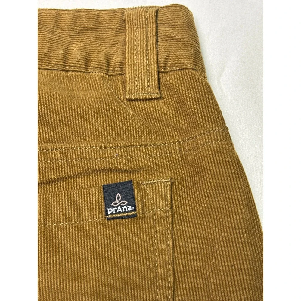 prAna Saxton PantS Corduroy  33x30 Brown Organic Cotton Straight Leg
